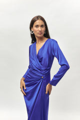 BLOU SATYN DRAPE VOLMOU ROK