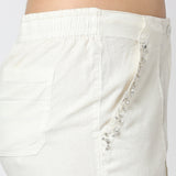 Wit Versierde Katoenbroek