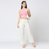 Wit Versierde Katoenbroek