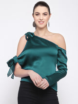 Blougroen Soliede Top