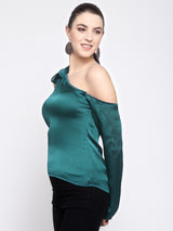 Blougroen Soliede Top