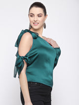 Blougroen Soliede Top