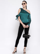 Blougroen Soliede Top