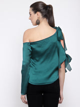 Blougroen Soliede Top