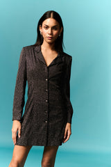 Swart Glitterblazerrok