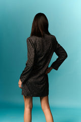 Swart Glitterblazerrok