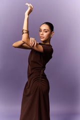 BRUIN DONSMOU REGUIT PASVORM LANG ROK