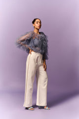 LIGBLOU TULLE RUFFLE TOP