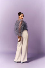 LIGBLOU TULLE RUFFLE TOP