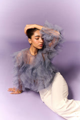 LIGBLOU TULLE RUFFLE TOP
