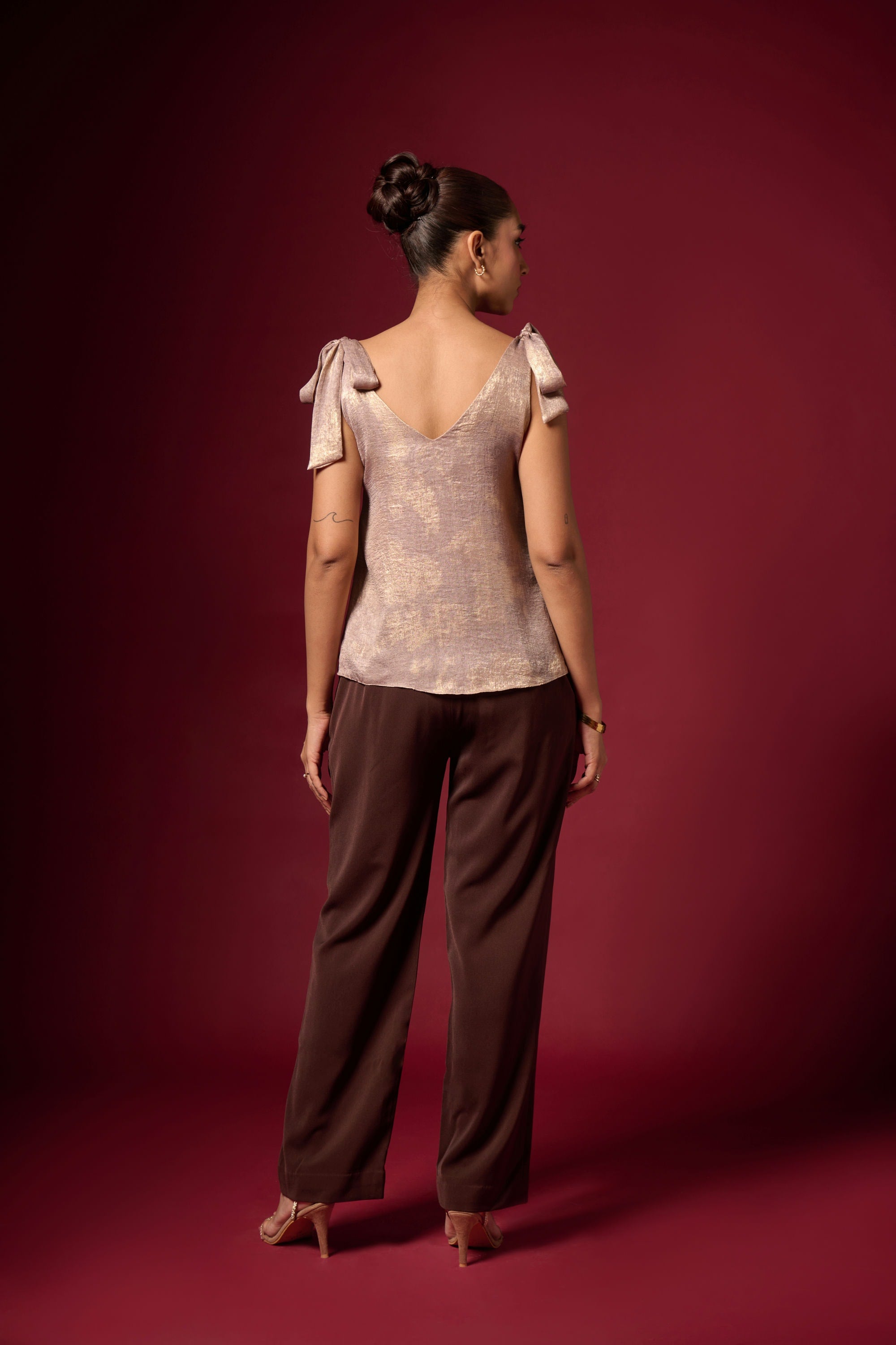 GOUD FOELIE BIND-UP TOP