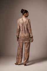 GOUDFOELIE GEDRUKTE VERSIERDE KOORDSET