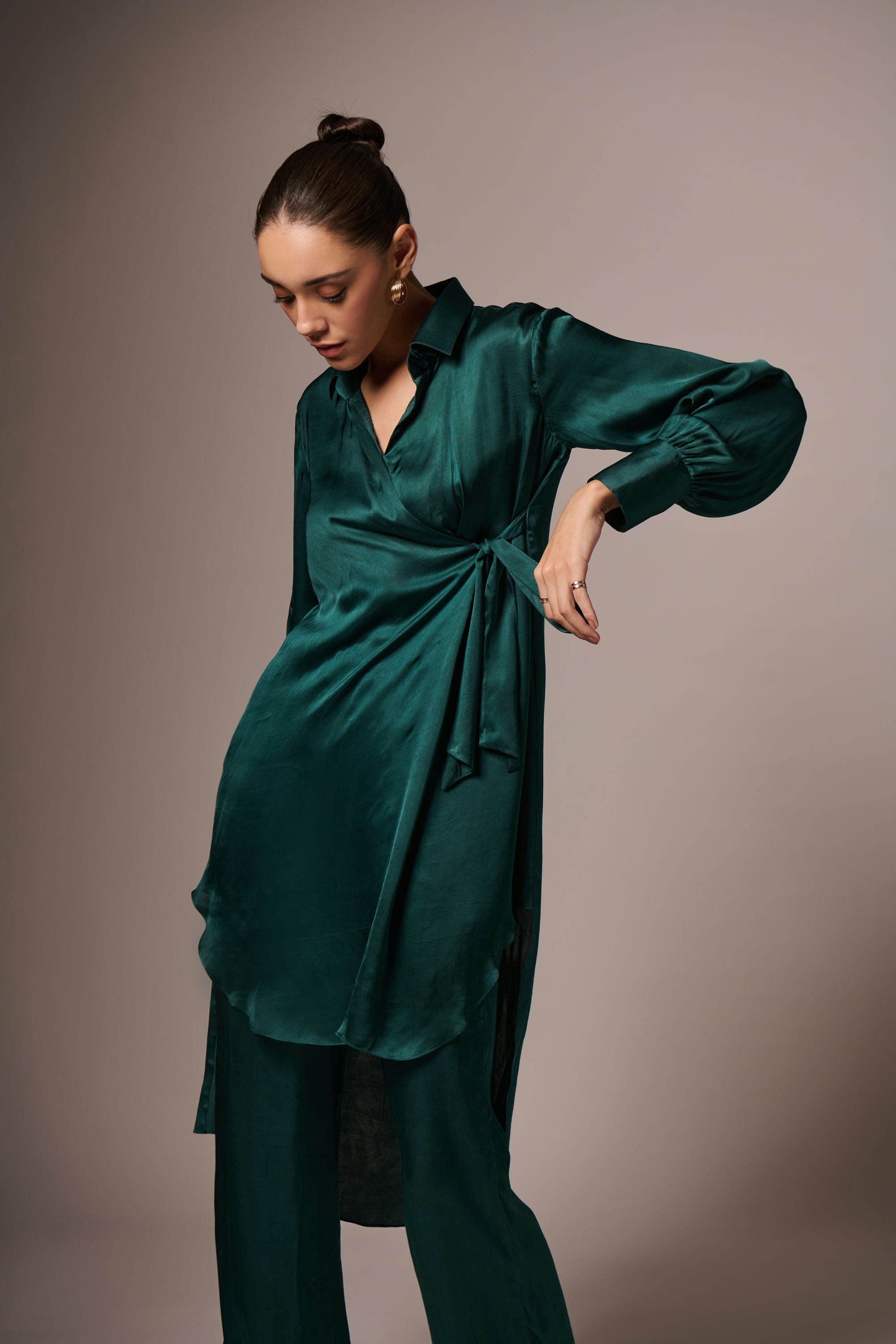 BLAUWGROEN MODALE KOORDSET