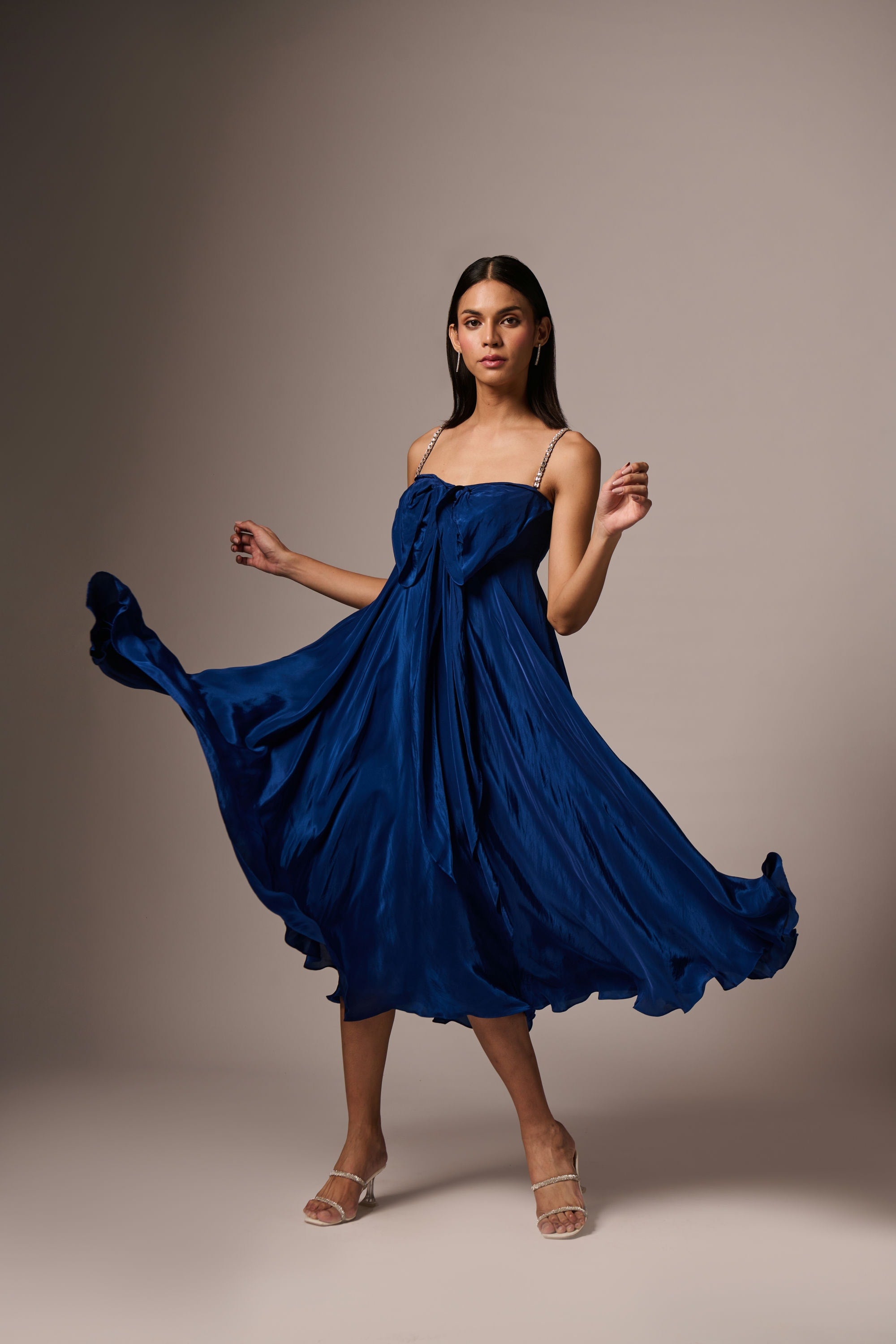 Blou Versierde Strikrok