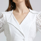 White Lace And Rayon Dress