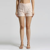 Peach Lace Shorts