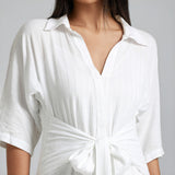 White Lurex Maxi Dress