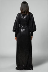 Black Sequins Gown