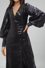 Black Sequins Gown
