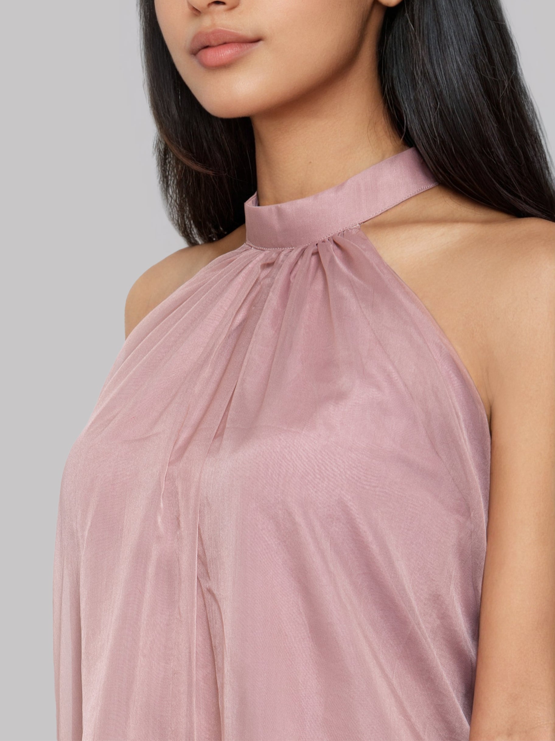 Mauve Flared Short Dress