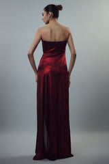RED METALLIC GOWN