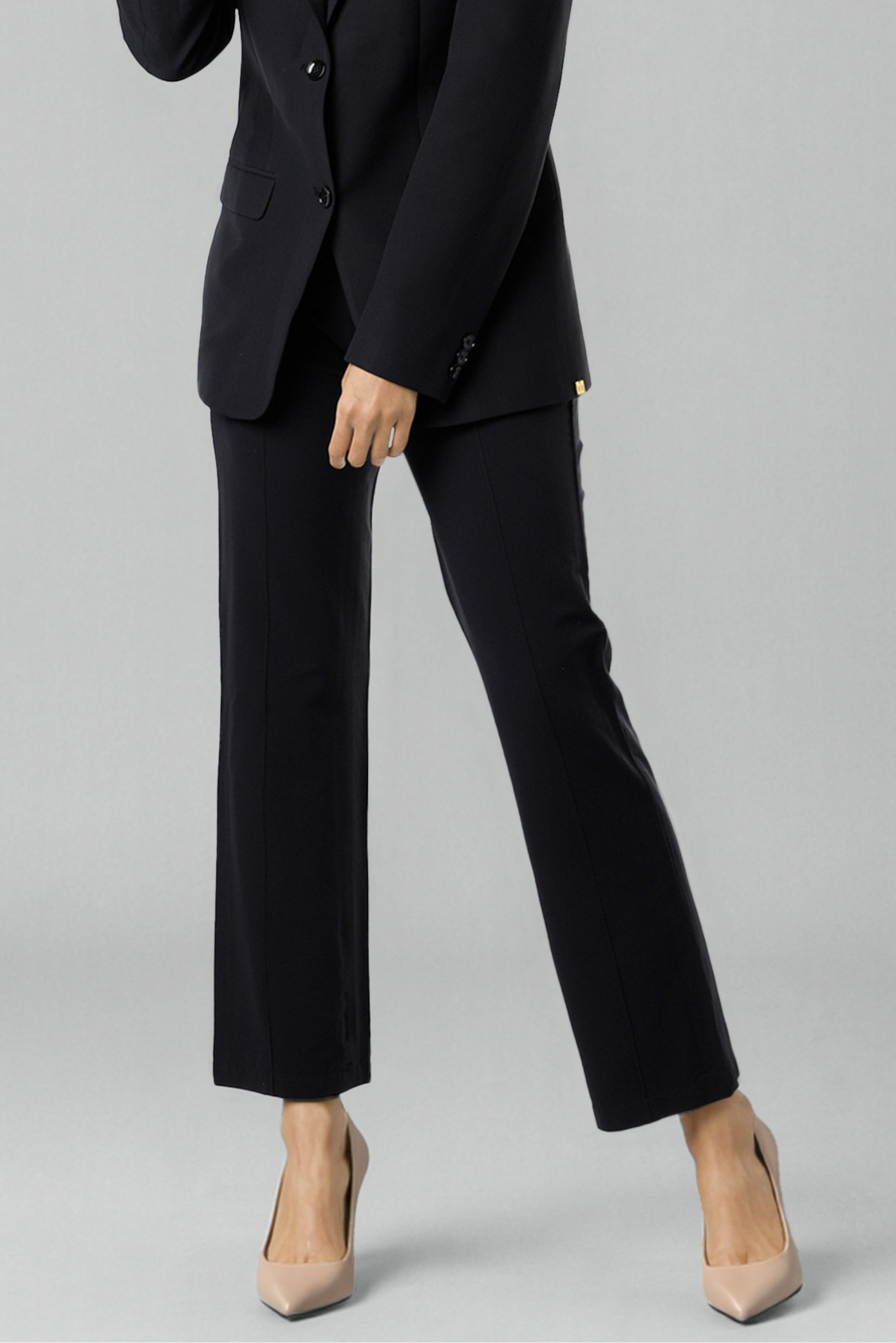 Black Viscose Blazer Set