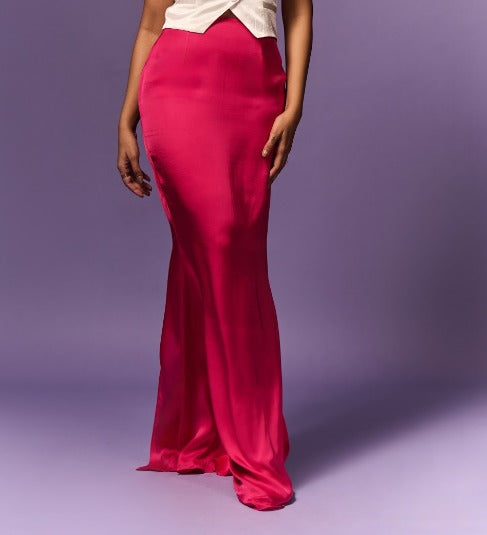 Warm pienk romp met wit bokant