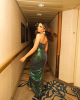 Sukruti Kakkar Green Sequin Set