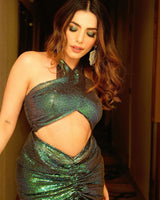Sukruti Kakkar Green Sequin Dress