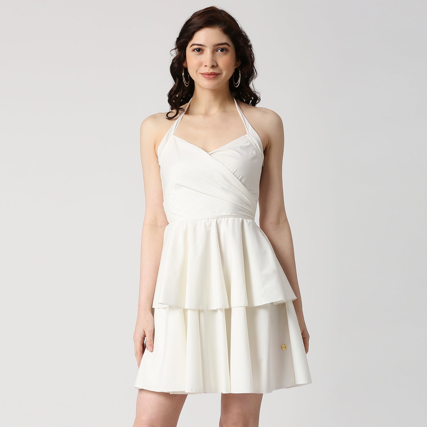 Wit Nek-Geknoopte Laagrok