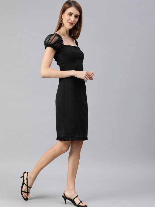 BODYCON DRESS WITH PLEATS