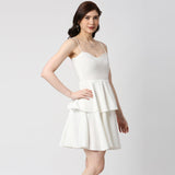 White Layered Dress