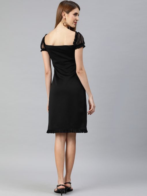 BODYCON DRESS WITH PLEATS