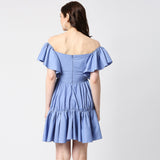 Blue Cut-Out  Dress