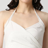 Wit Nek-Geknoopte Laagrok