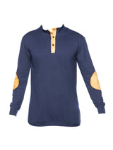 Blue T-Shirt With Elbow Patch