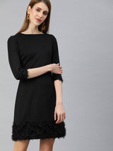 Black Dress With Fur