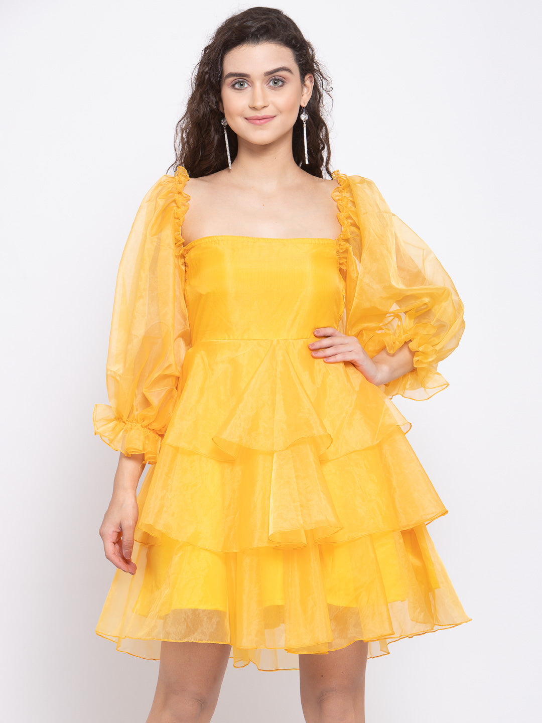YELLOW FLARE DRESS