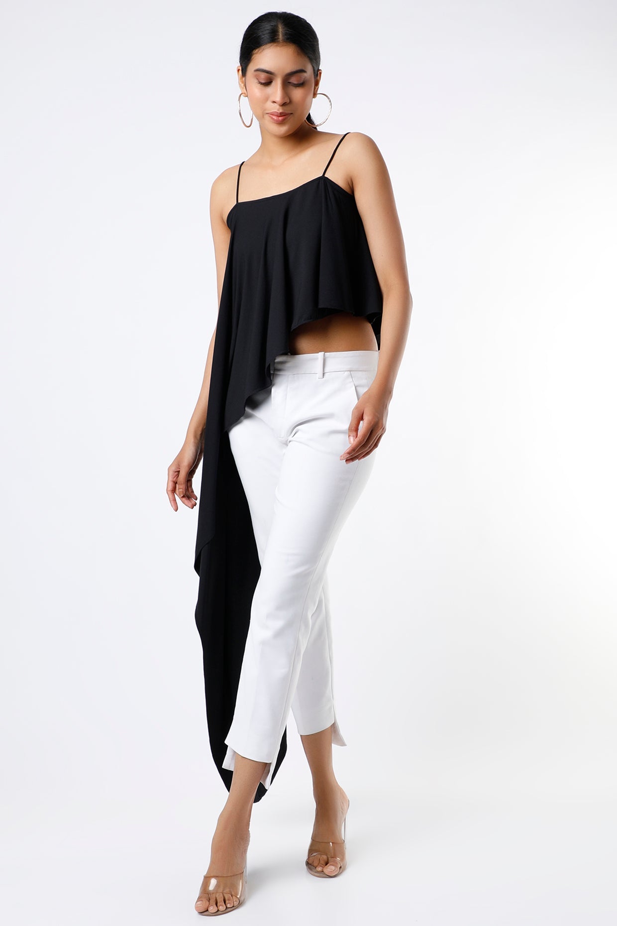 ONE SIDE DRAPE TOP
