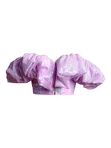 Lilac Sequins Ruffle Corset