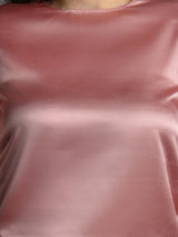 Shiny Rose Pink Satin Top