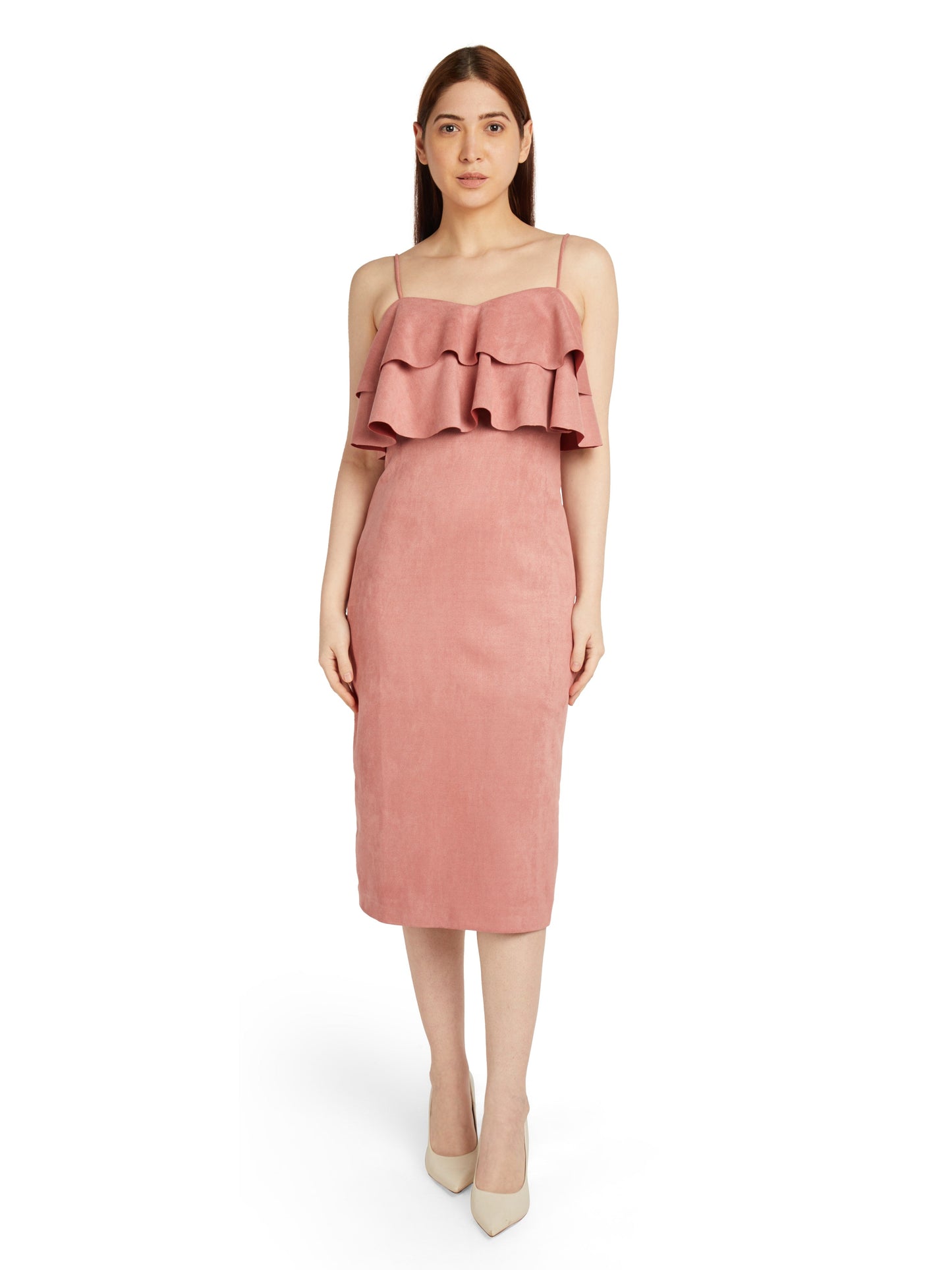 STRAPPY DRESS WITH FRONT LAYER DETAIL