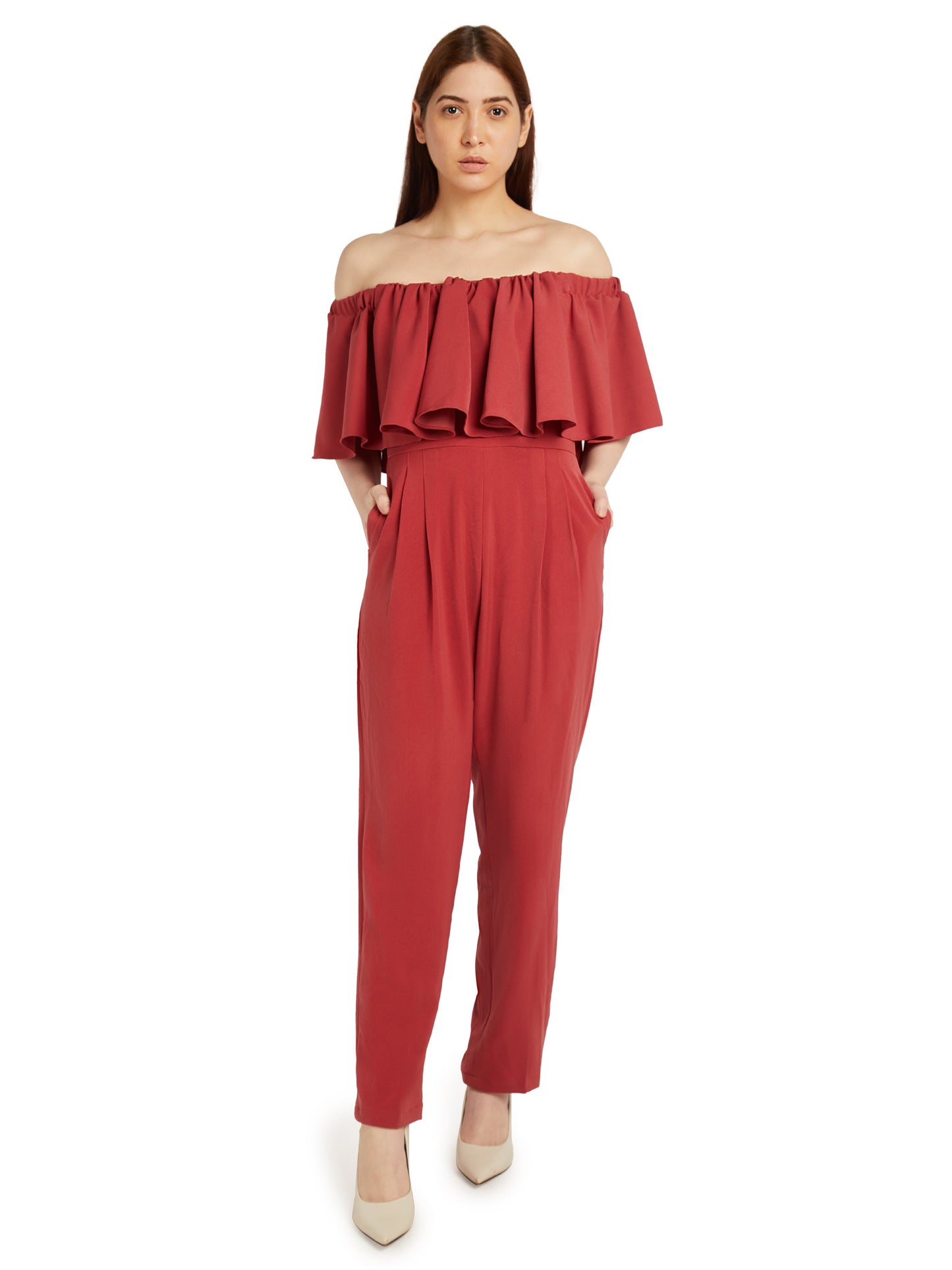 OFF SHOULDER JUMPSUIT