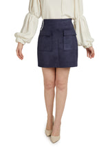 Front Pocket Navy Blue Skirt