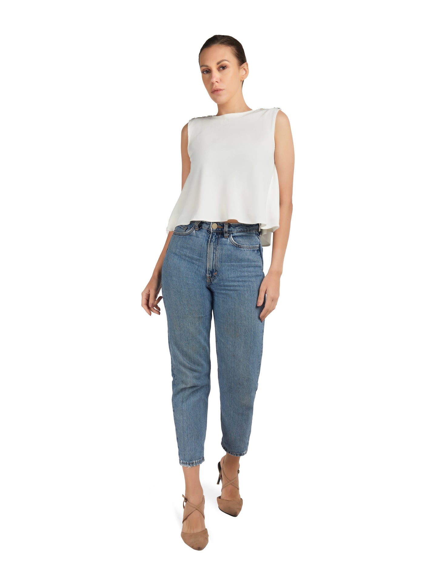 SHOULDER EMBROIDER TOP