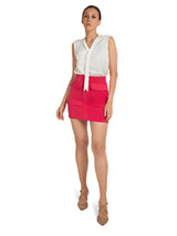 Flap Pocket Hot Pink Skirt