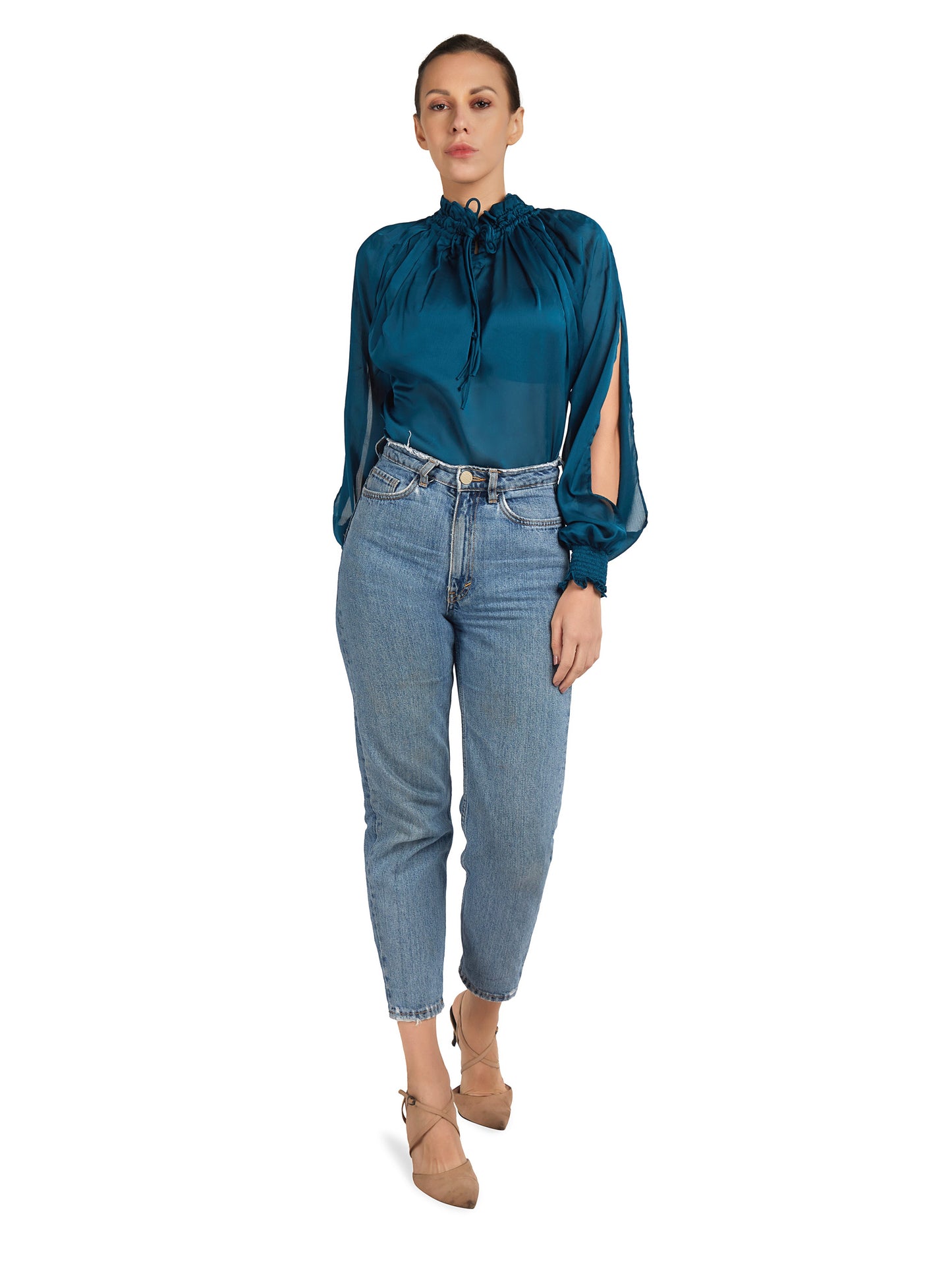 GATHERED TOP