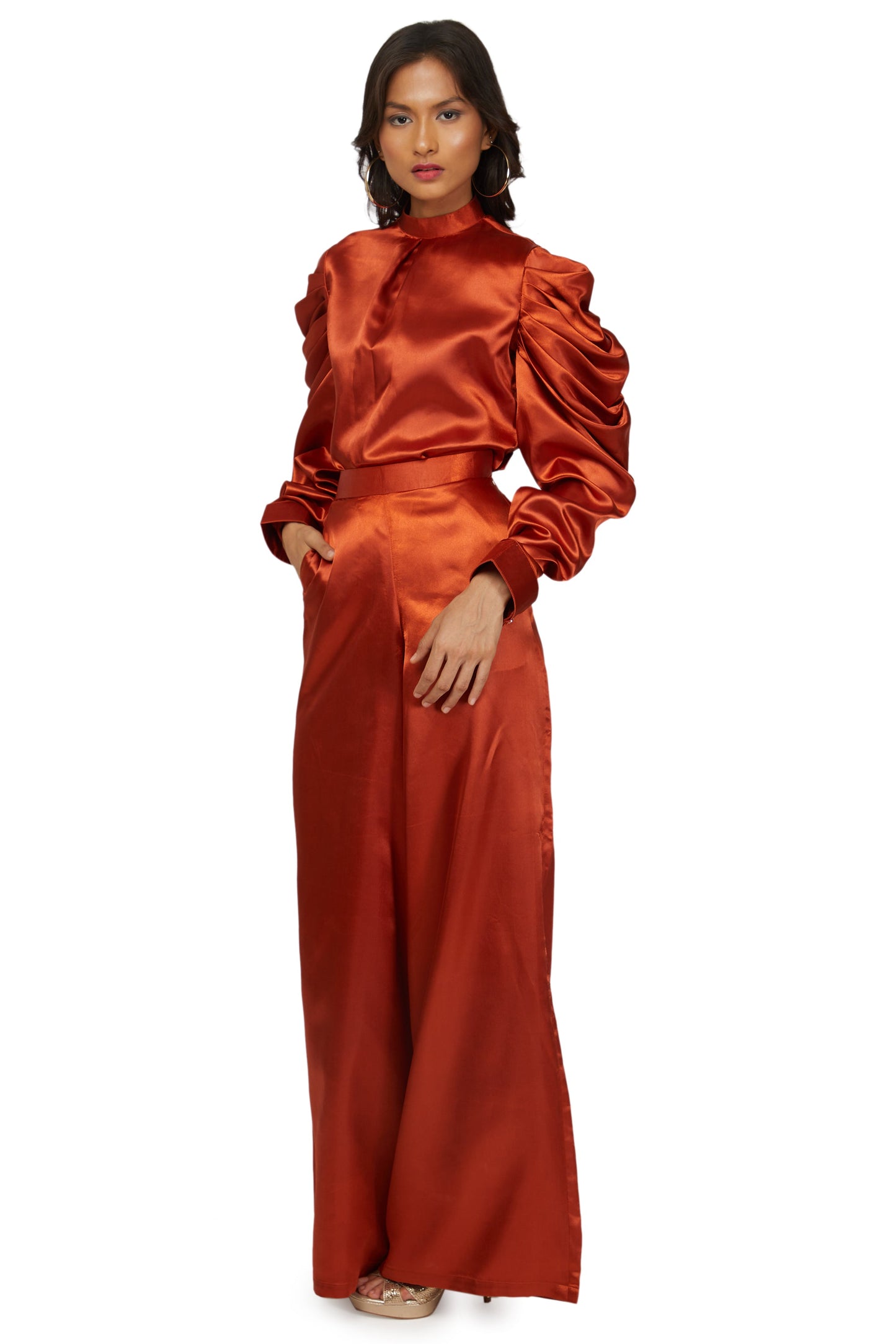 COWL SLEEVE TOP WITH PANT