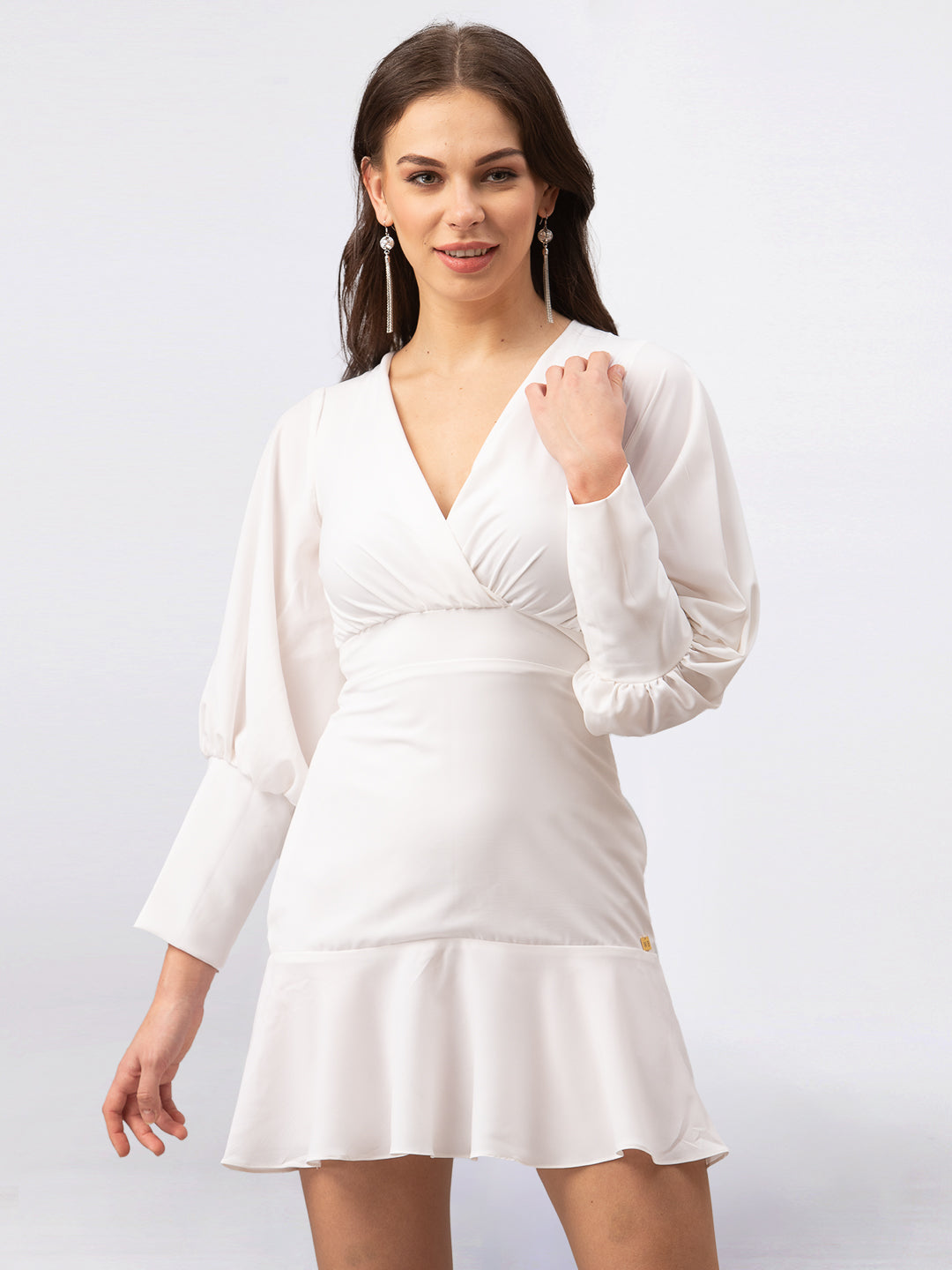 WRAP FITTED DRESS