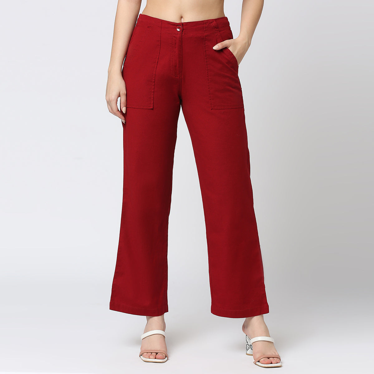 RED COTTON TROUSER